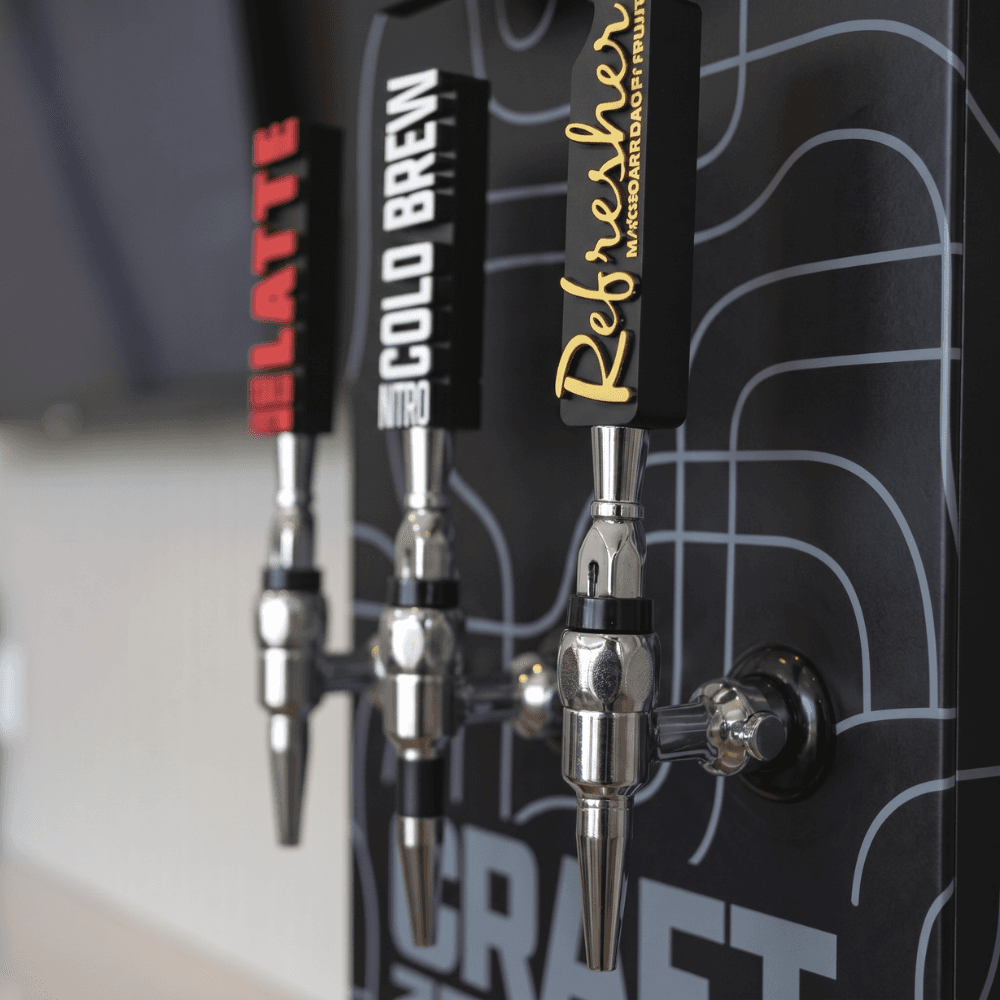 Pulse machine tap handles close-up